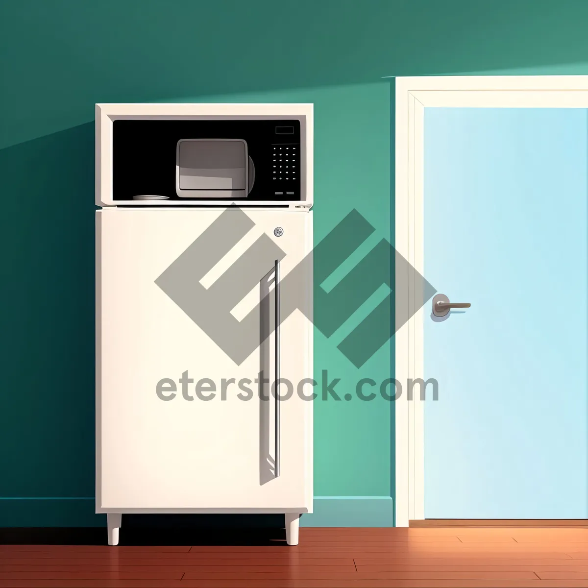 Picture of Modern 3D Refrigerator with Sleek Design