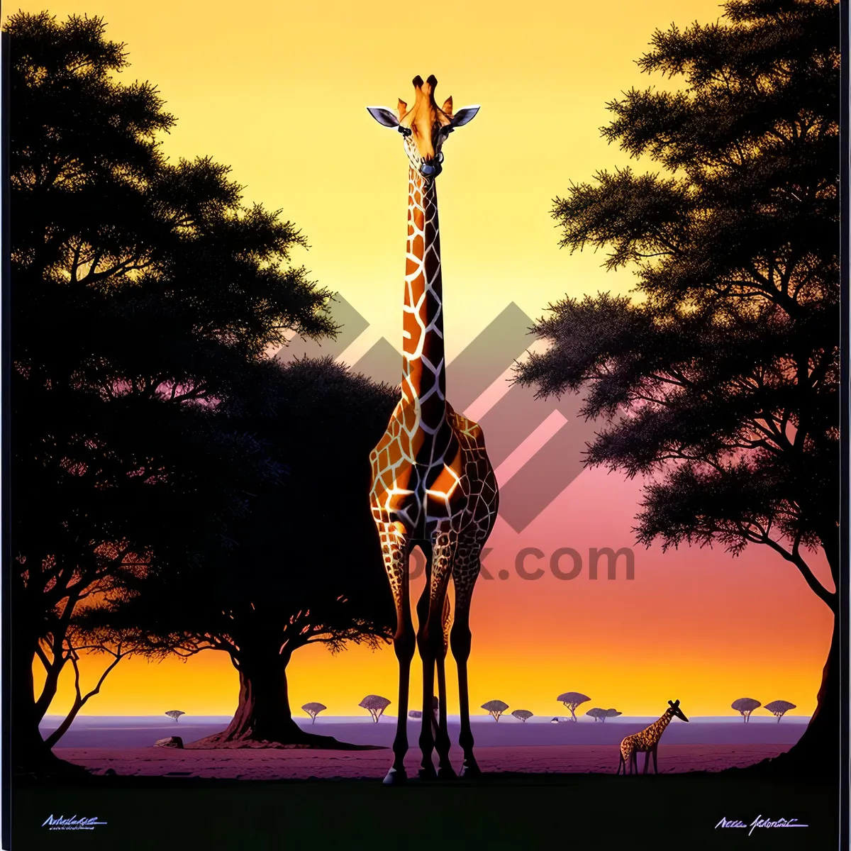 Picture of Urban Giraffe Tower at Sunset