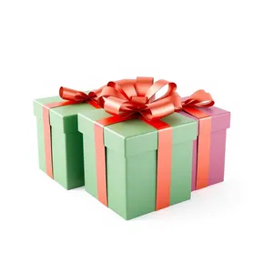 Party Gift Box with Ribbon and Gem