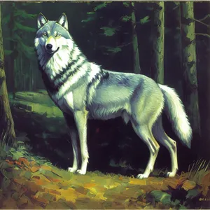 Timber Wolf in the Wild