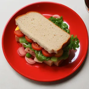 Gourmet Chicken Salad with Fresh Vegetables and Cheese