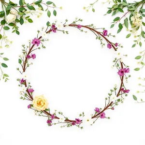 Floral Silhouette Graphic Wallpaper Border Design