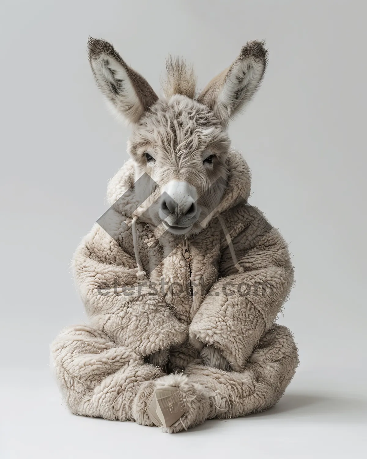 Picture of Cute brown rabbit with floppy ears (cut out)