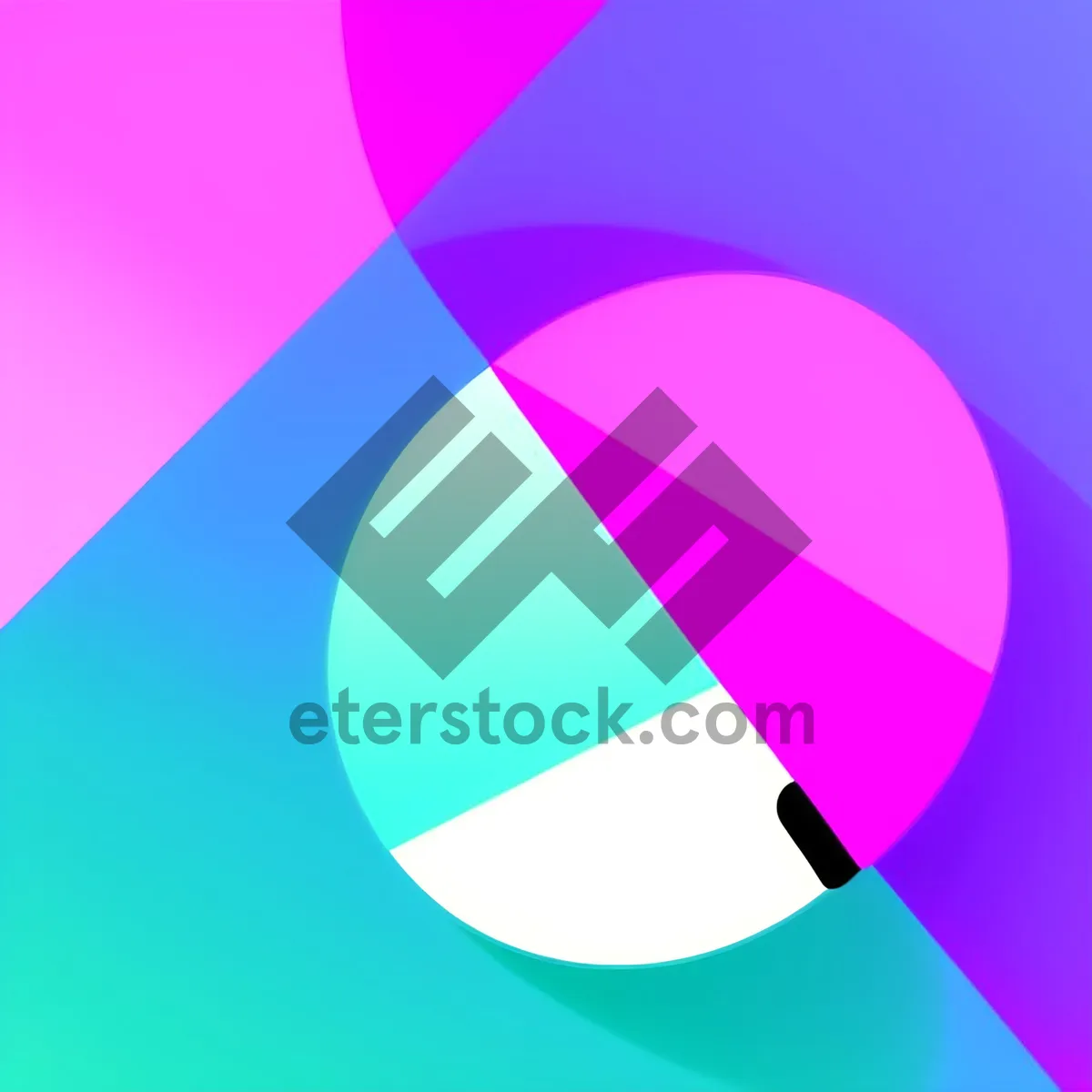 Picture of Colorful Geometric Artwork with Gradient Rainbow Patterns