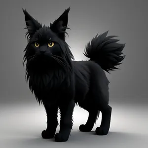 Adorable black kitty with mesmerizing eyes