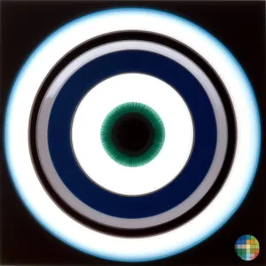 Shiny Round Button Icon: Black Circle 3D Art