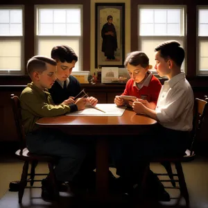 Diverse Group of Professionals Working Together in Office