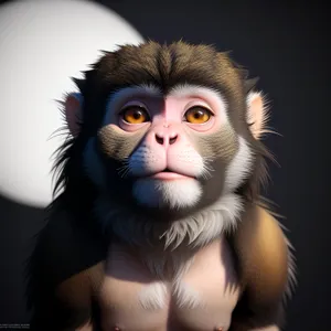 Cute Baby Primate with Attractive Eyes