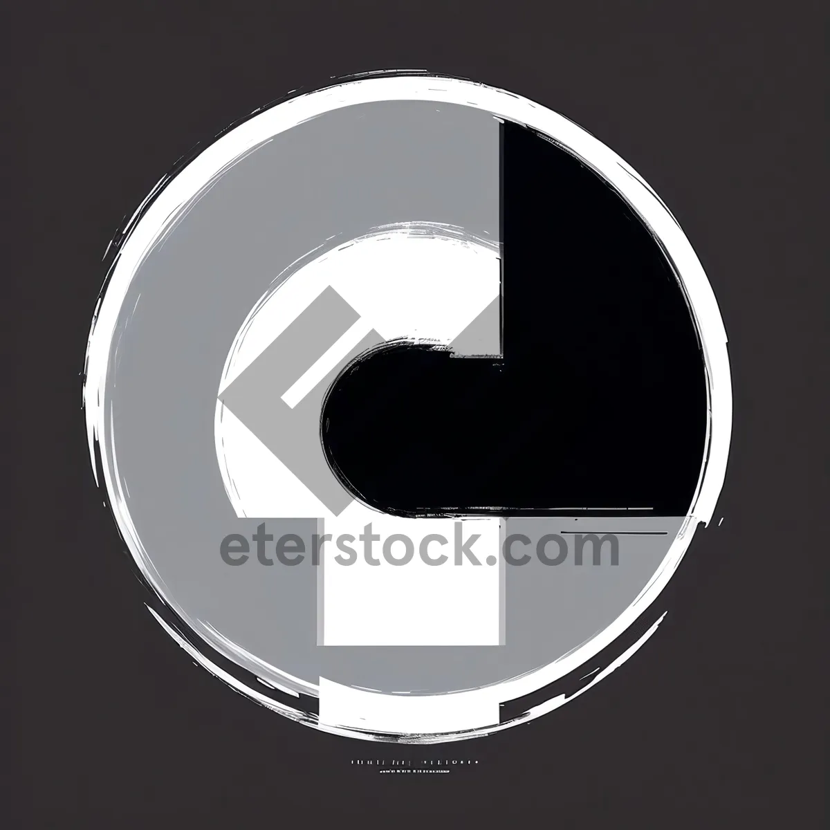 Picture of Shiny Black 3D Button Icon with Reflection