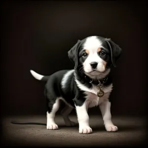 Adorable Brown Swiss Mountain Dog Portrait with Collar