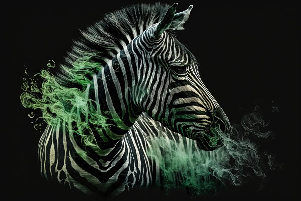 Picture of Striped zebra pattern in wildlife reserve