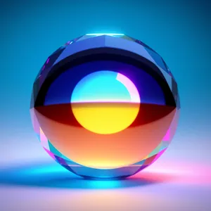 Glossy Orange Sphere Button
