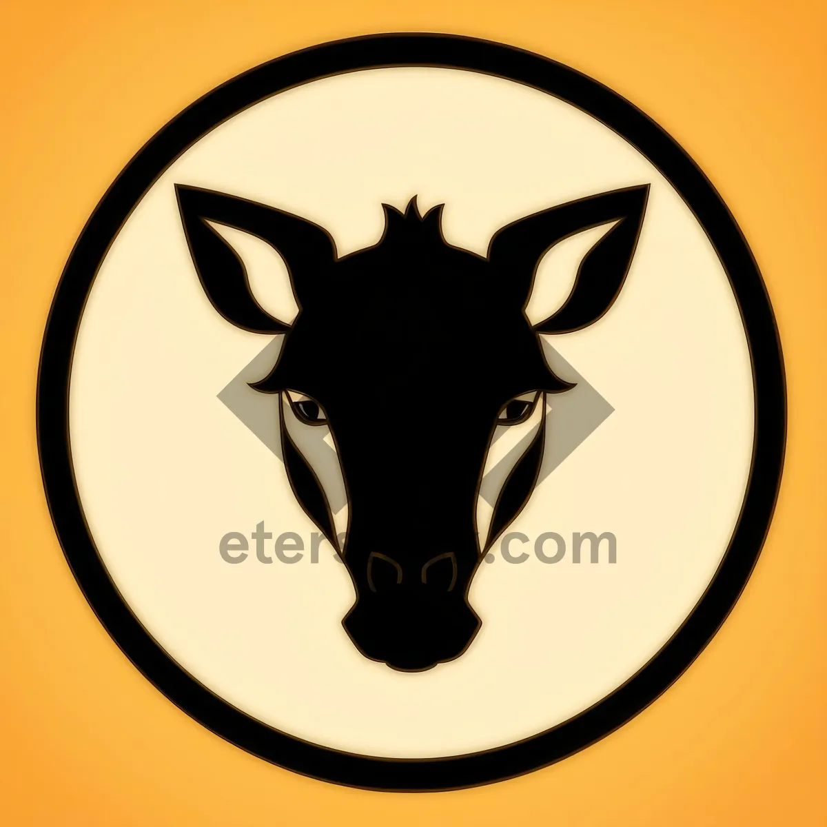 Picture of Poisonous Black Cartoon Symbol Drawing - Iconic Silhouette Art