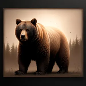Wild Brown Bear - Majestic Mammal in Natural Habitat