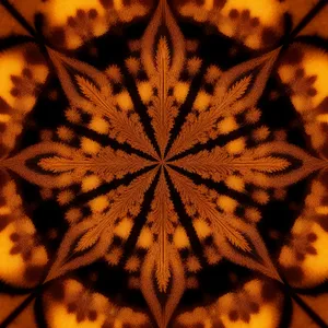 Colorful Fractal Arabesque Design on Gradient Backdrop