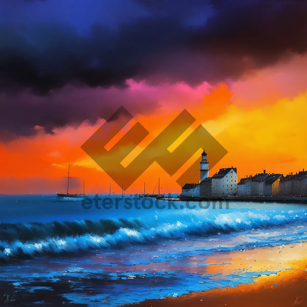 Picture of Tropical sunset by the beach