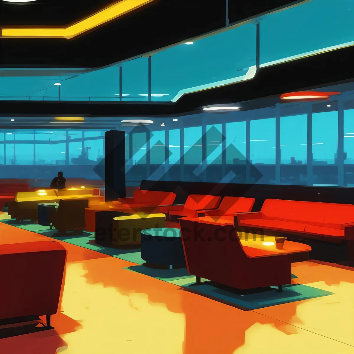 Picture of Modern Hall with Elegant Furniture and Natural Light