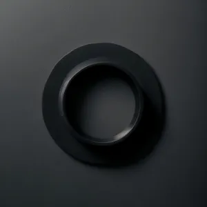 Black Shiny Circle Device with Loudspeaker Seal