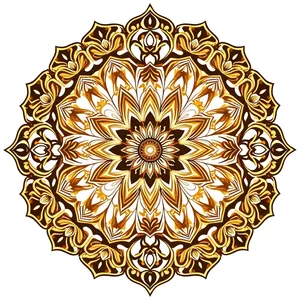 Ornate seasonal snowflake design with floral motif