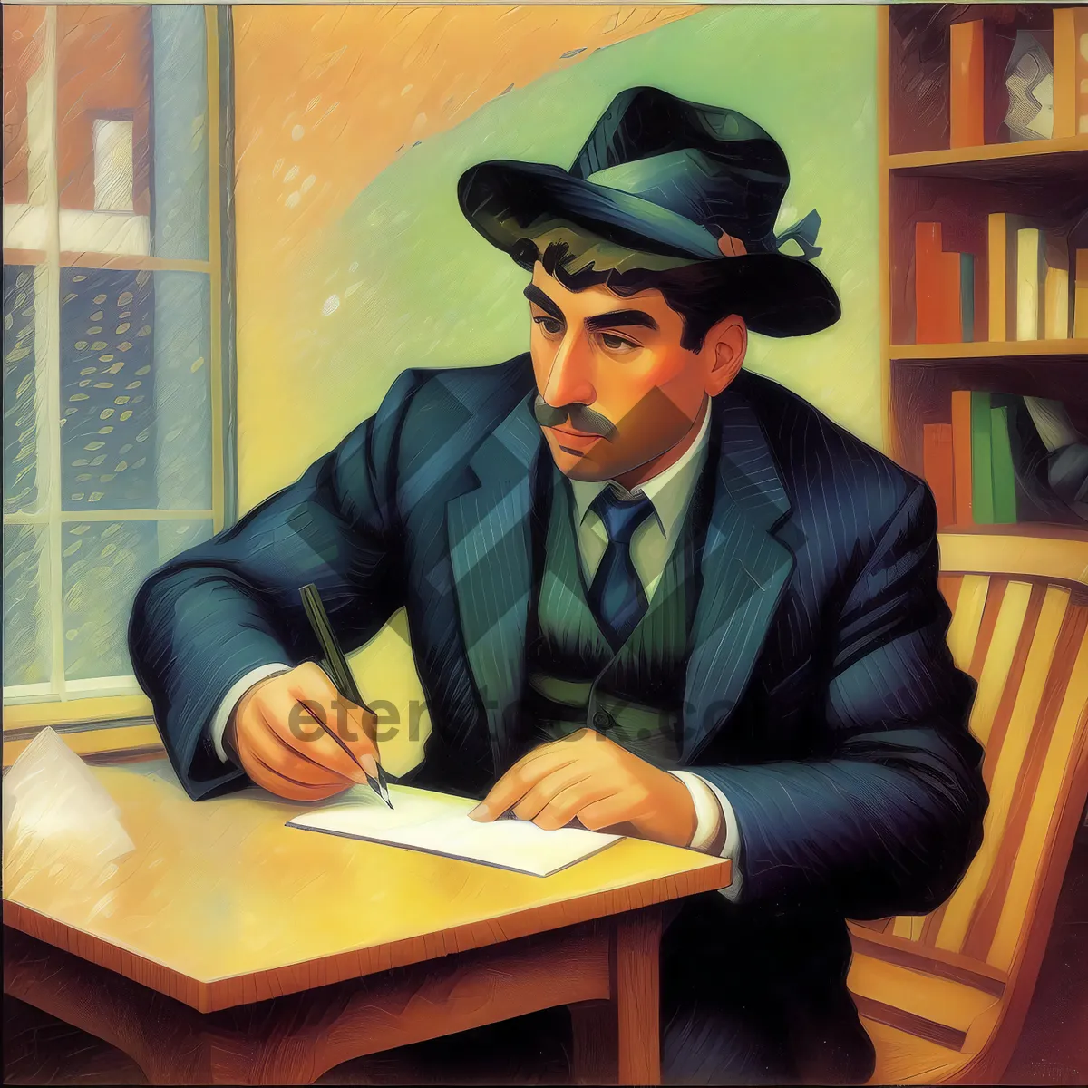 Picture of Professional business team working at office desk