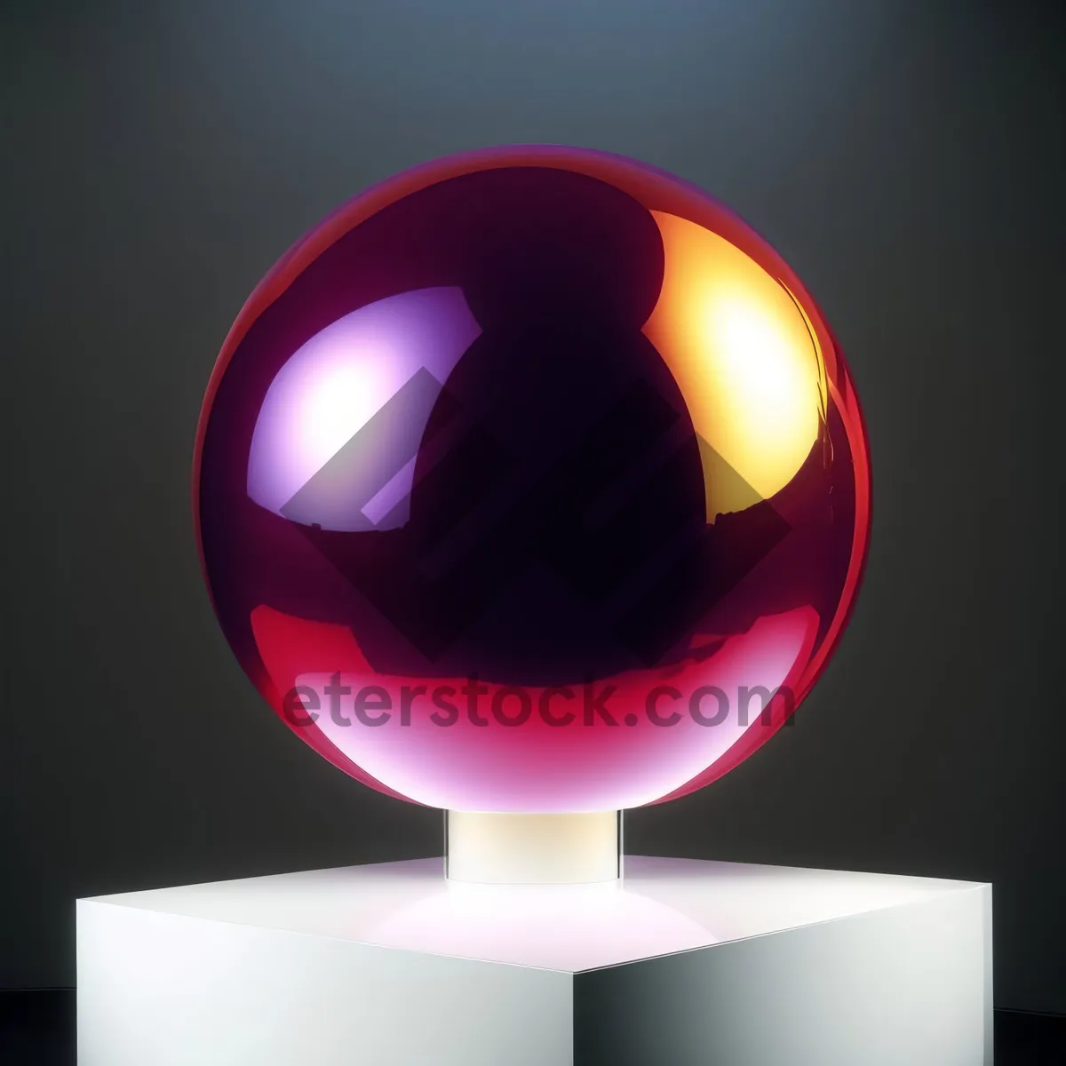 Picture of Bright Orange Glass Sphere Button Icon