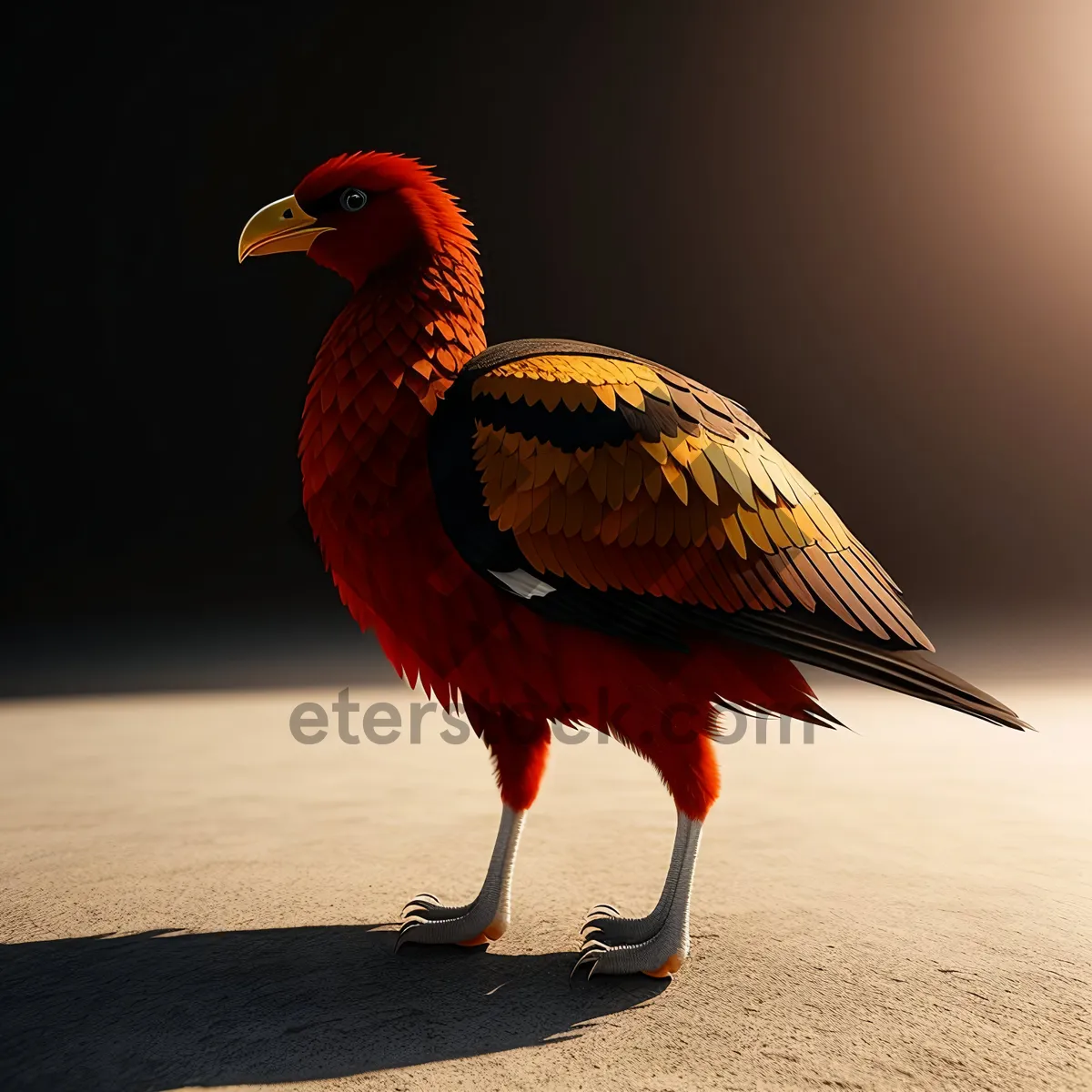 Picture of Winged Beauty: Majestic Aquatic Bird with Vibrant Feathers