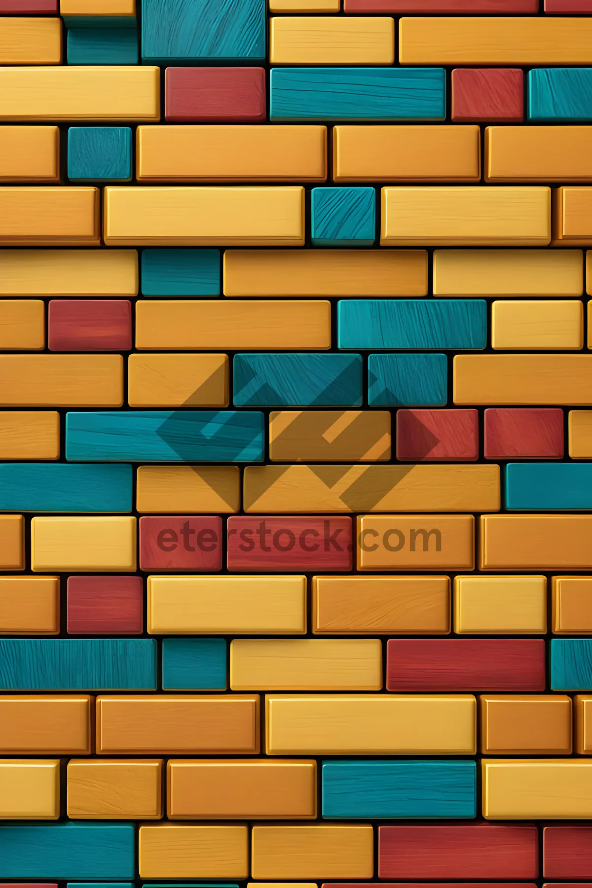 Picture of Graphic color block design texture square tile backdrop.