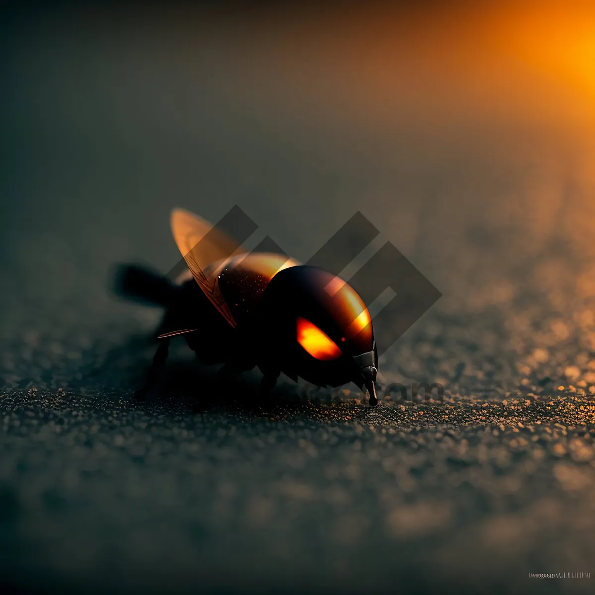 Picture of Colorful Spotted Ladybug Resting on Leaf