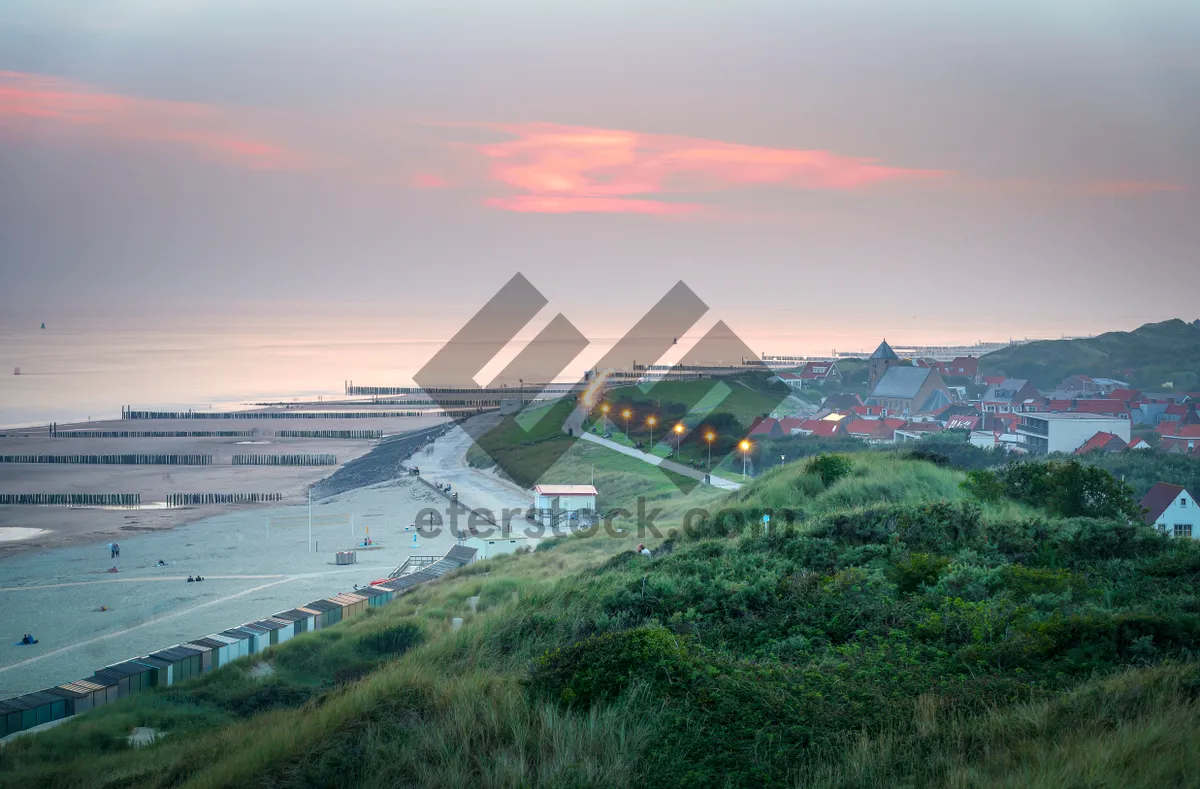 Picture of Scenic Cape City at Water's Edge with Clouds