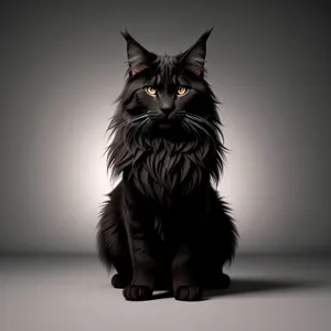 Furry Coquette: Fluffy Gray Kitty with Striped Whiskers