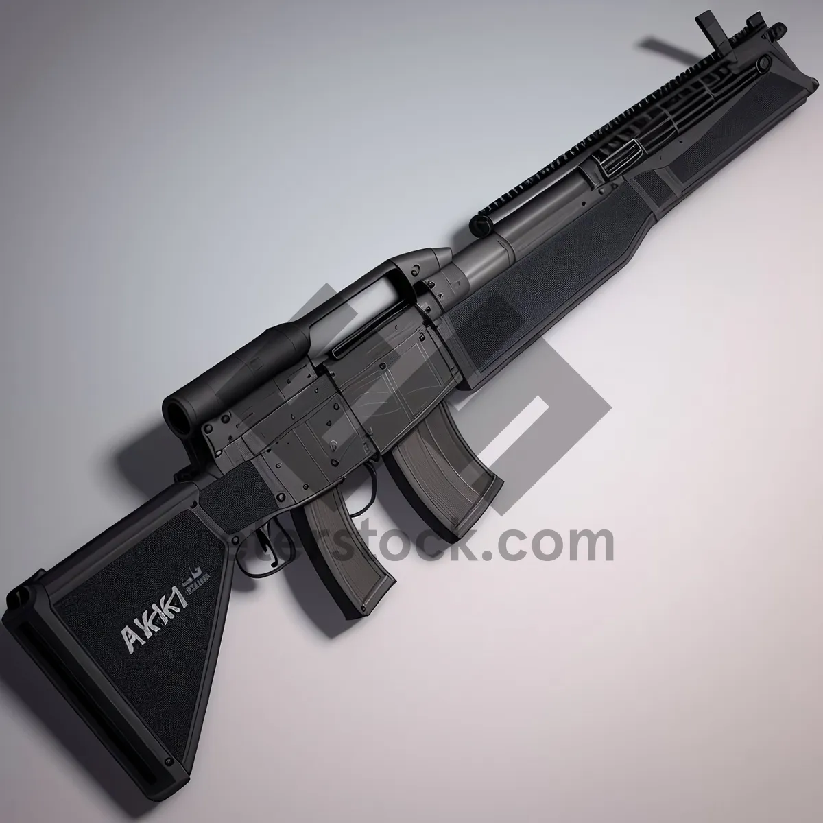 Picture of Military Assault Rifle with Ammo Cartridge Holder