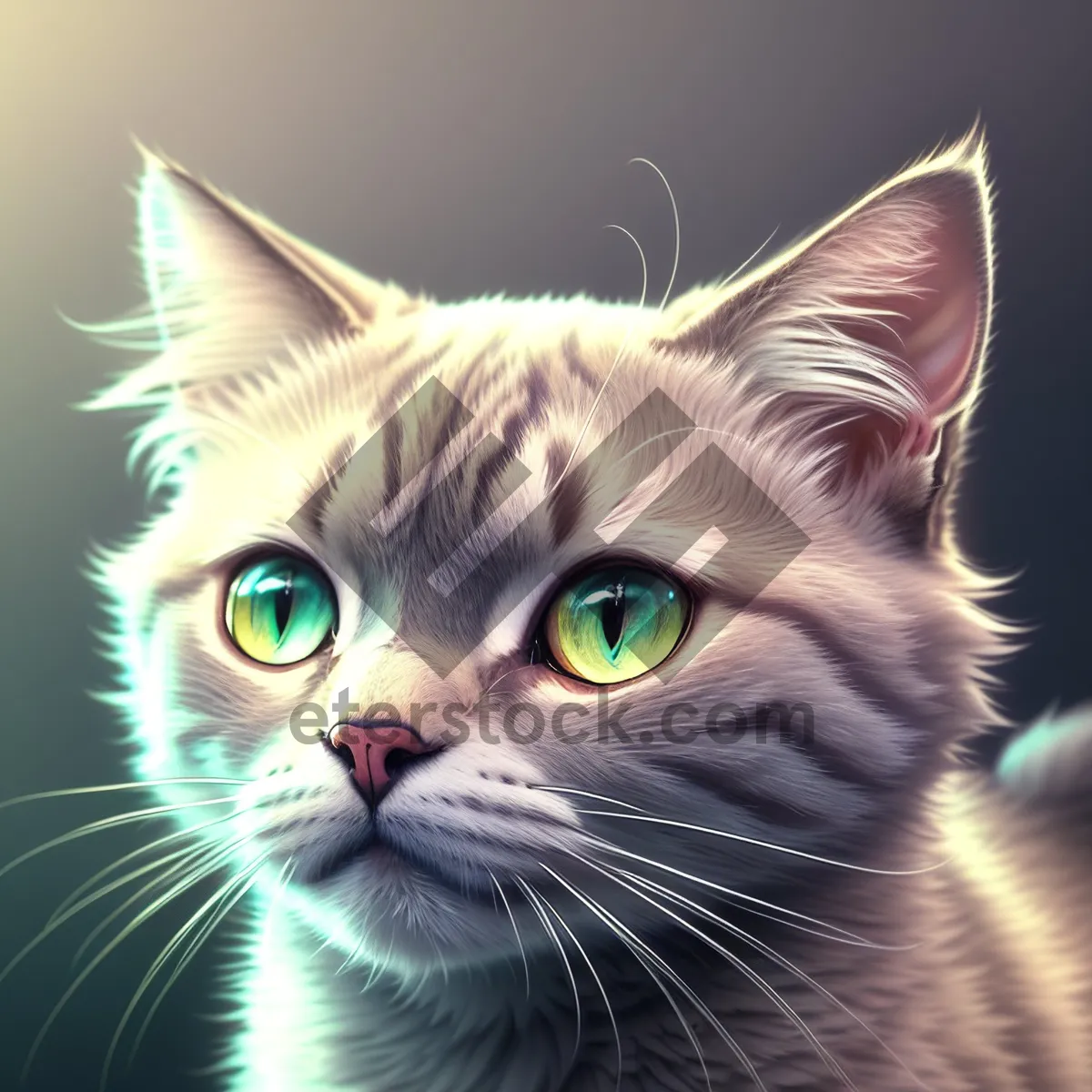 Picture of Cute Tabby Kittens with Furry Whiskers