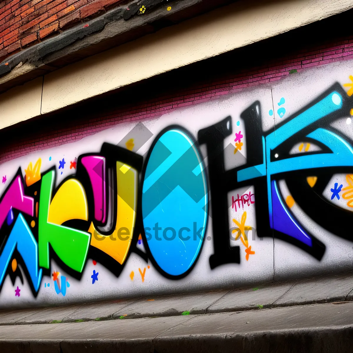 Picture of Colorful Pop Graffito: Vibrant Decorative Sign