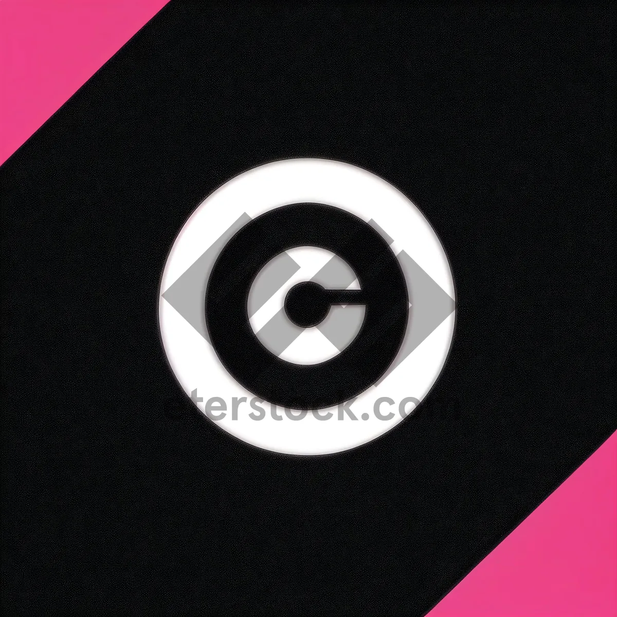 Picture of Black Magnetic Disk - Blank Memory Device Symbol