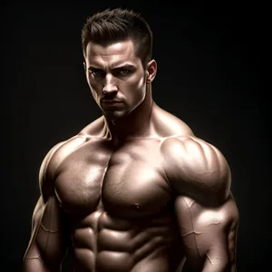 Muscular male model showcasing strength and style