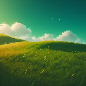 Rural Wheat Field Under Clear Sky