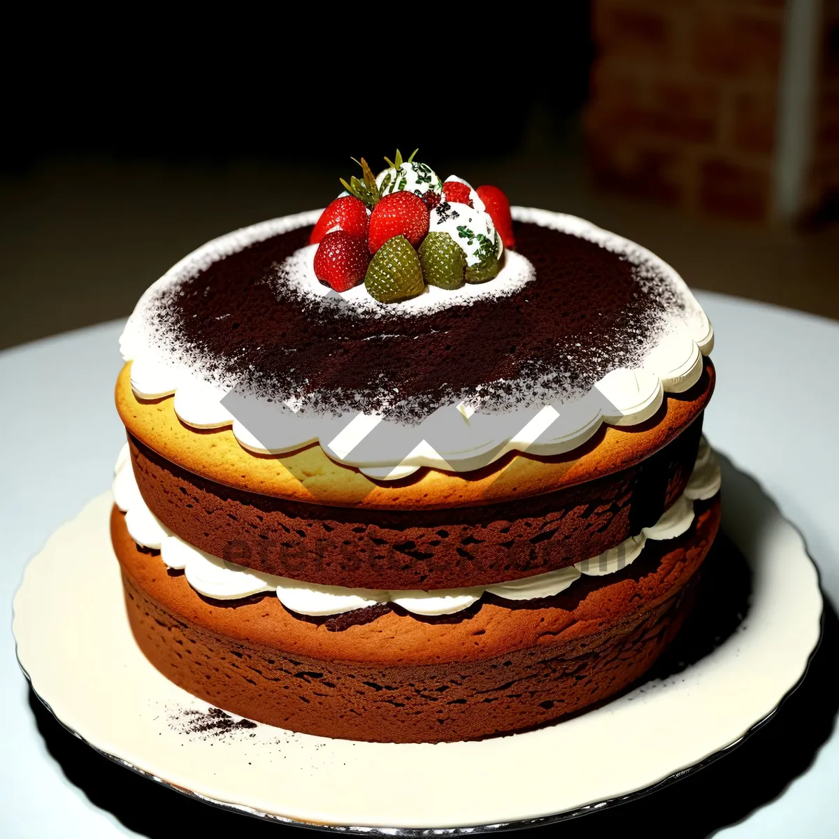 Picture of Delicious Strawberry Cream Cake - Gourmet Birthday Treat