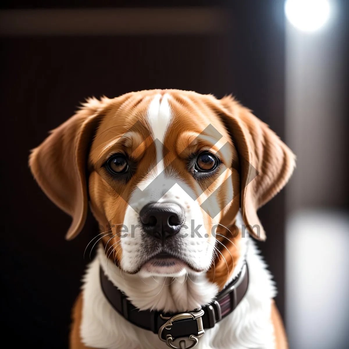 Picture of Adorable Boxer Puppy in Studio Portrait