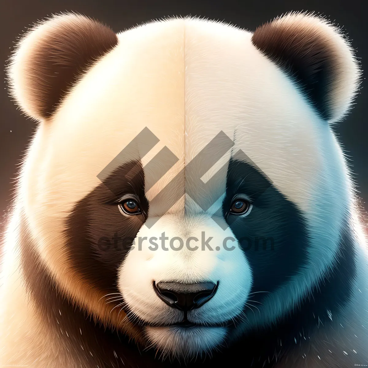 Picture of Cute Black Panda with Adorable Eyes