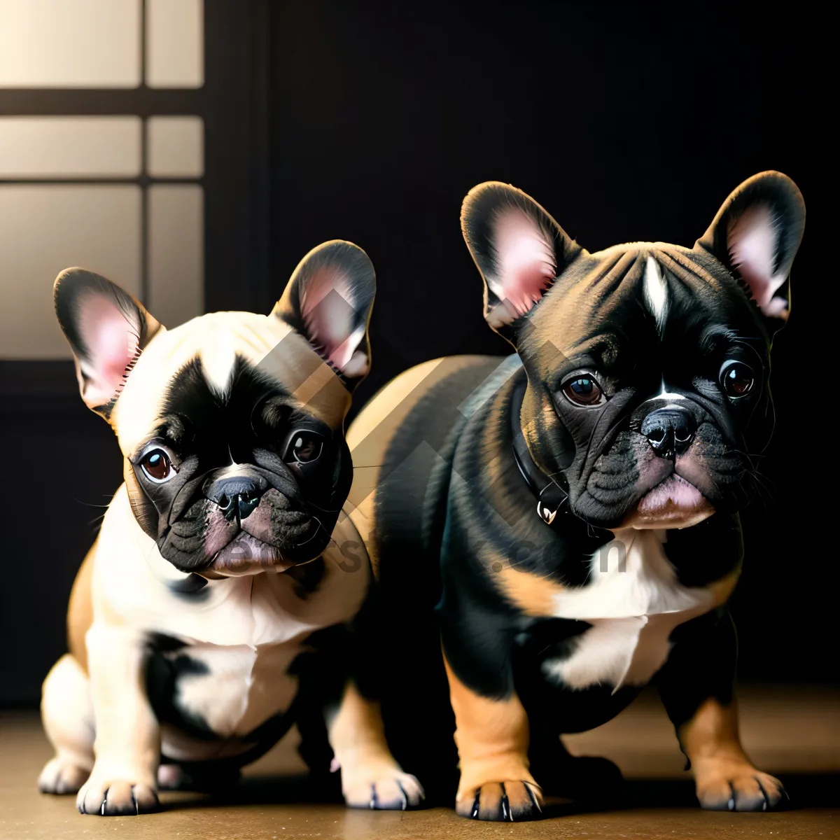 Picture of Adorable Bulldog Puppy - Cute Studio Portrait