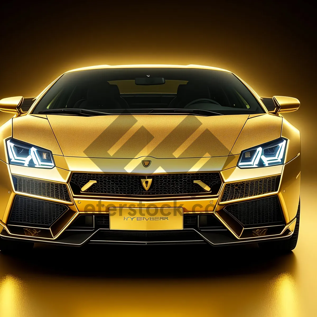 Picture of Sporty Luxury Car with Chrome Grille and Fast Speed