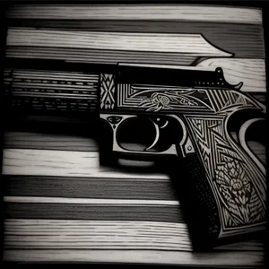 Metal Crime Weapon: Revolver Pistol Firearm
