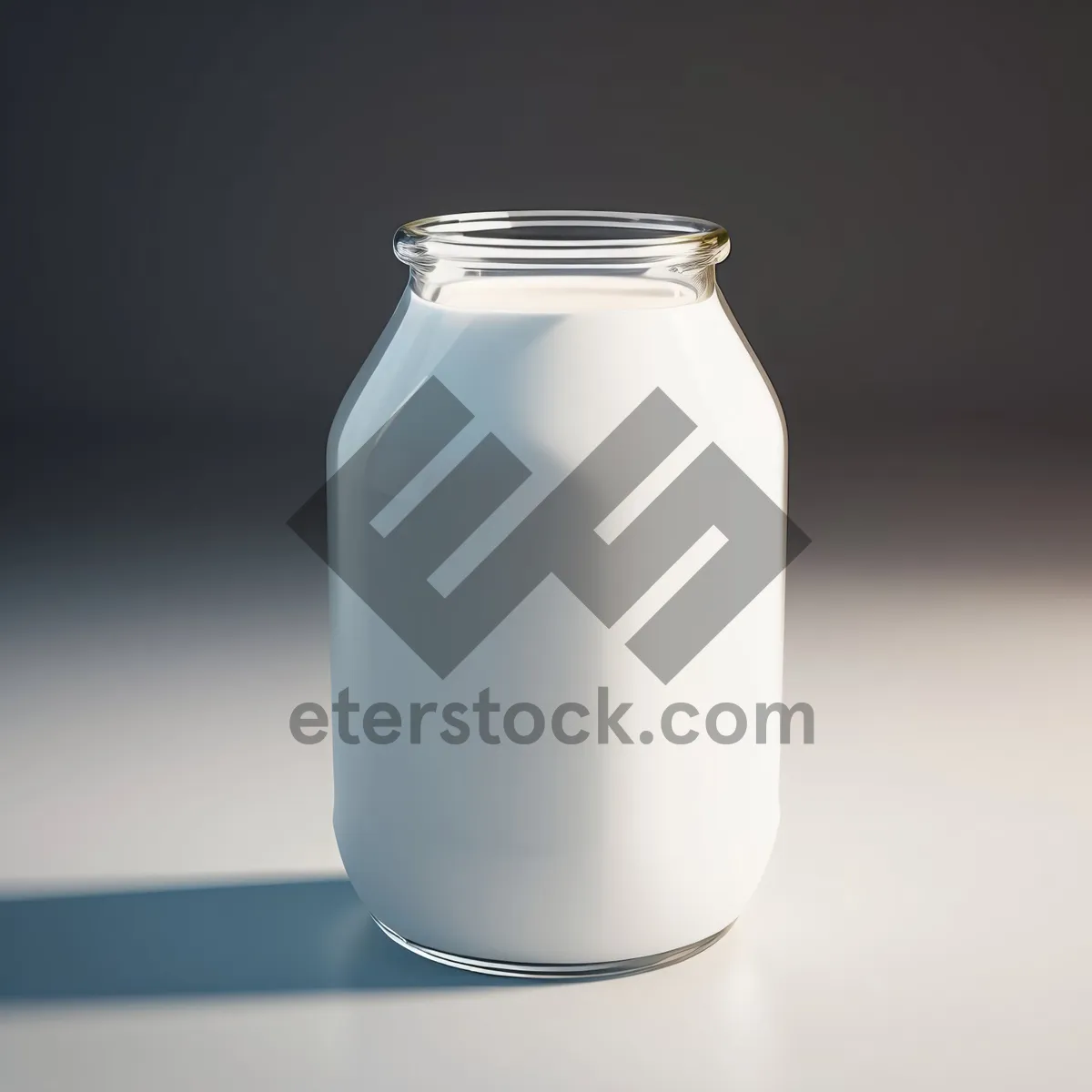 Picture of Refreshing Milk in Glass Bottle