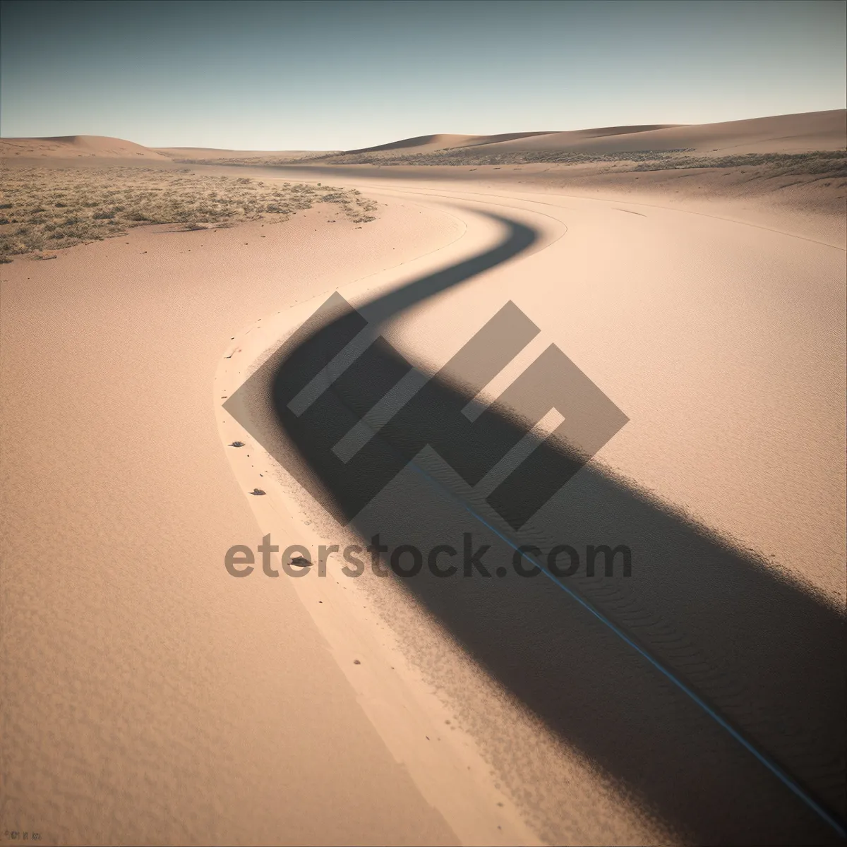 Picture of Dune-Scapes: A Serene Desert Landscape Beneath the Vast Sky