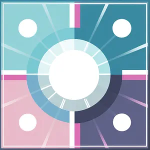 Vibrant Circle Design Icon Set with Shiny Elements