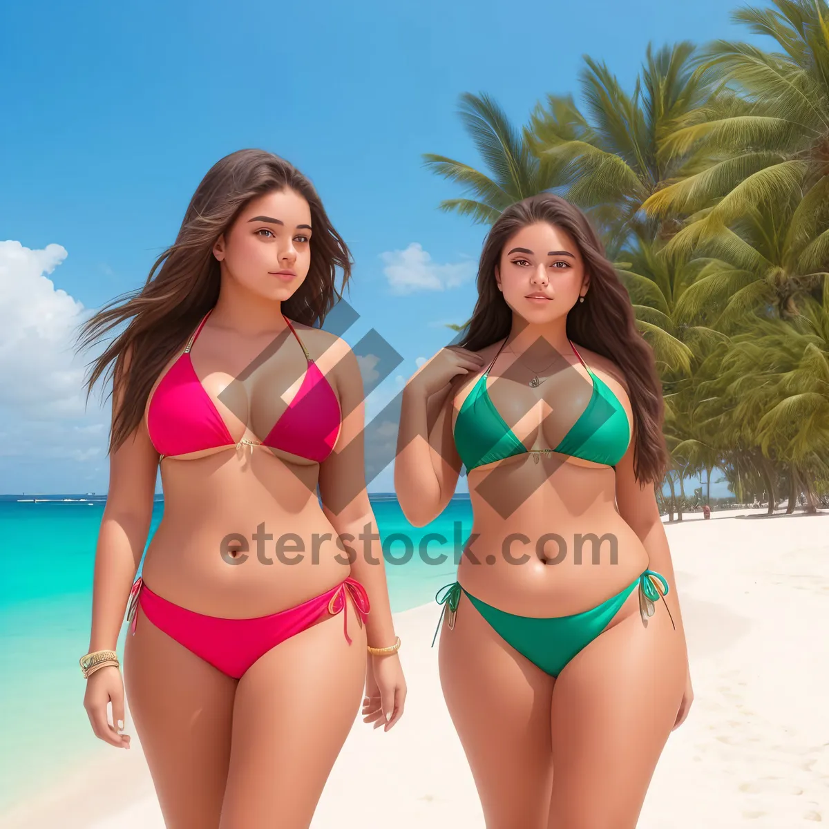 Picture of Sexy Beach Bikini Swimsuit: Attractive Summer Fashion for Adult