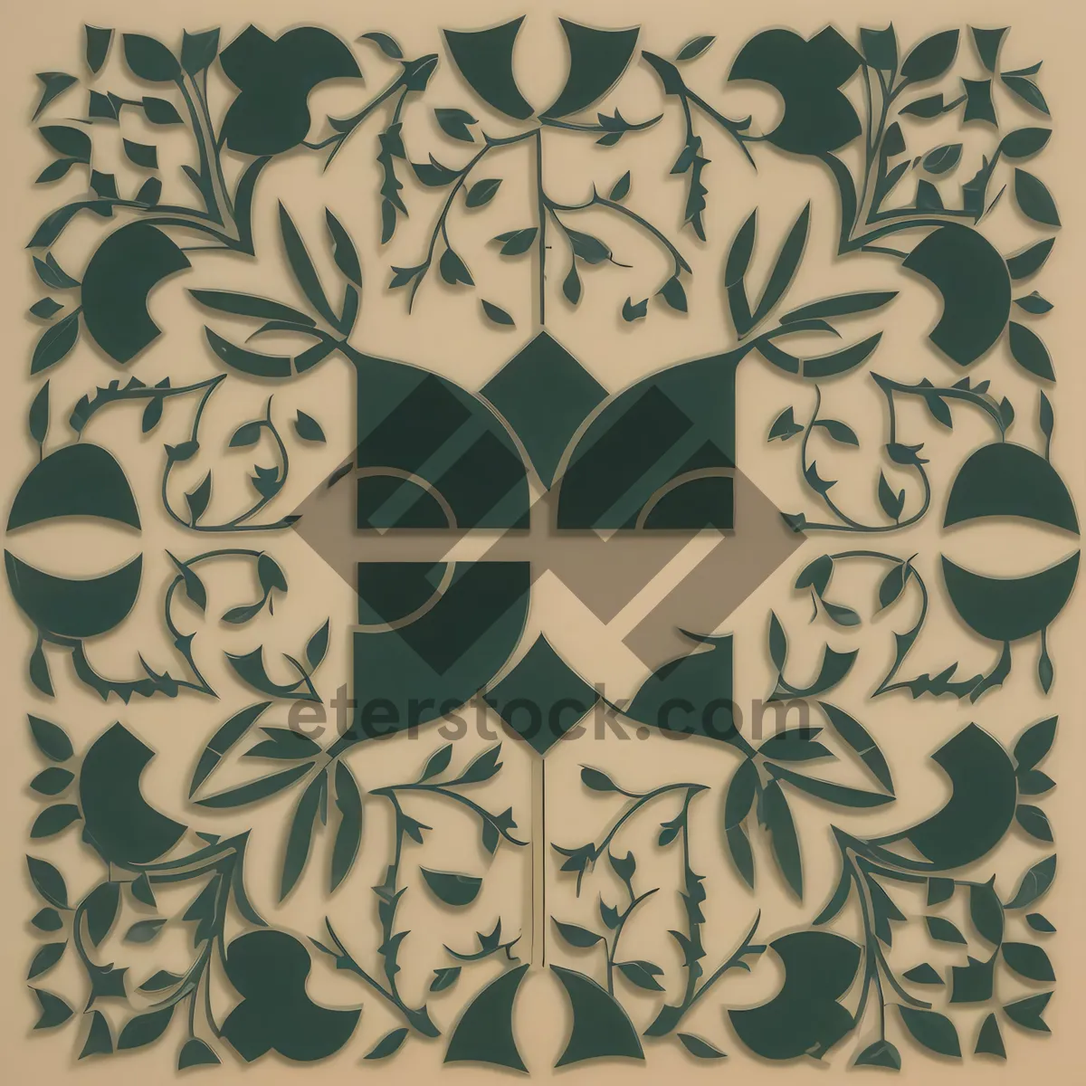 Picture of Vintage floral damask pattern for seamless wallpaper design.