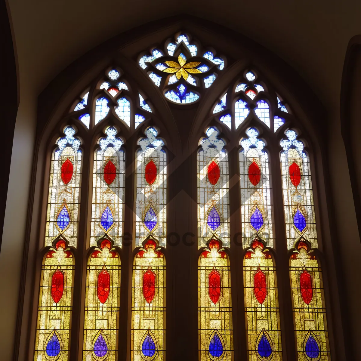 Picture of Stained Glass Cathedral Window - Heavenly Architecture