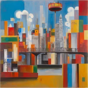 Colorful Bookshelf in Library Building