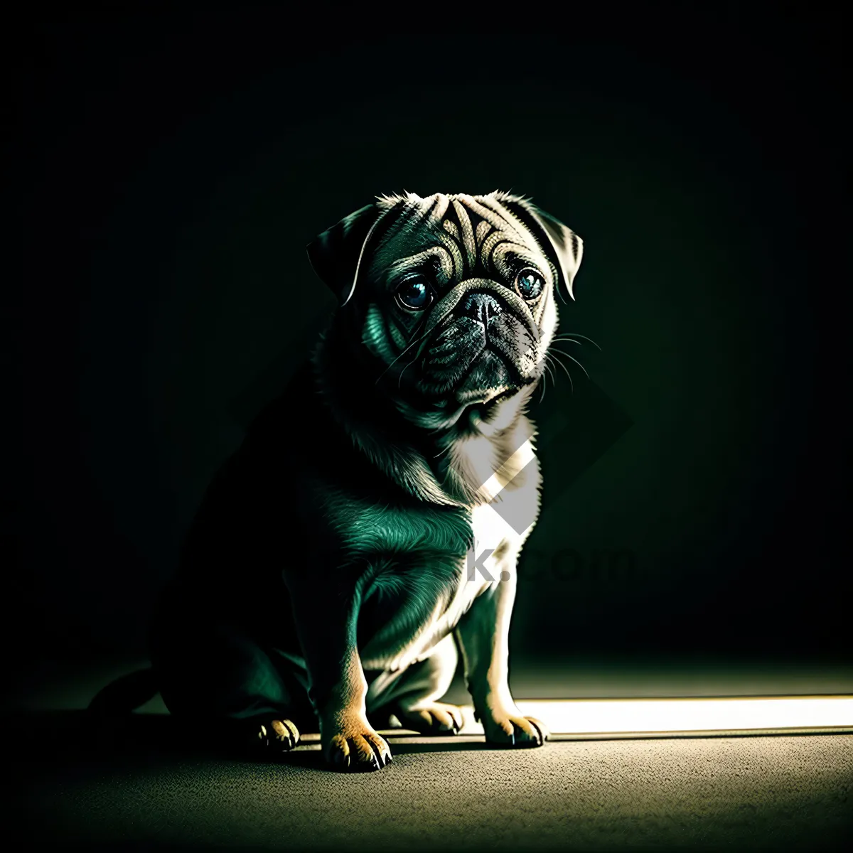 Picture of Hilarious Pug Puppy Strikes Adorable Pose